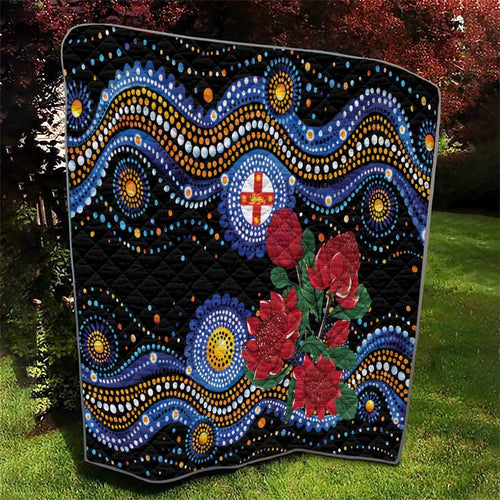 Australia New South Wales Waratahs Quilt Aboriginal Dot Art