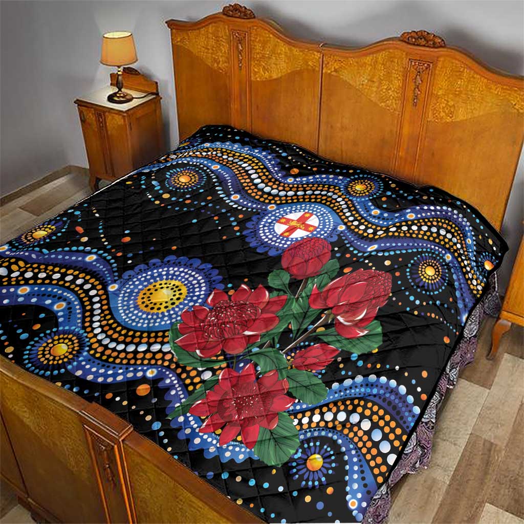 Australia New South Wales Waratahs Quilt Aboriginal Dot Art