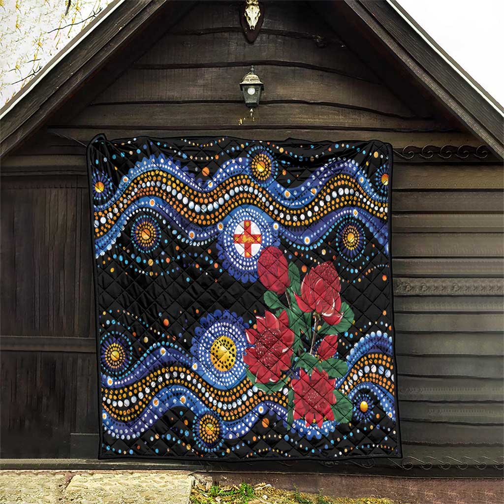 Australia New South Wales Waratahs Quilt Aboriginal Dot Art