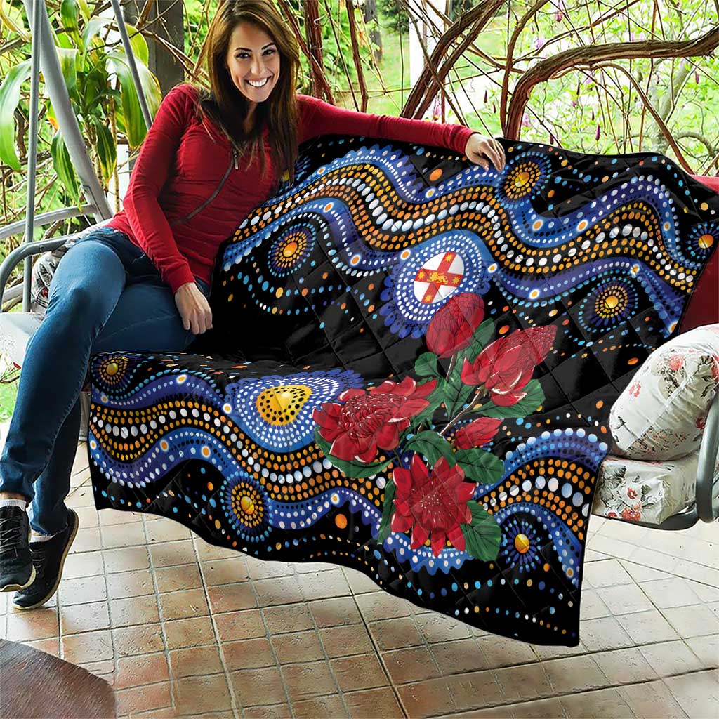 Australia New South Wales Waratahs Quilt Aboriginal Dot Art