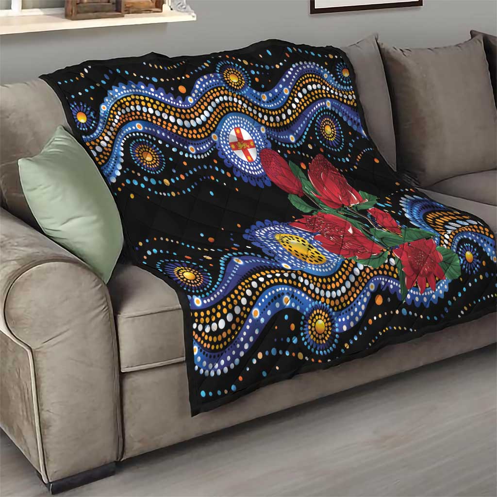 Australia New South Wales Waratahs Quilt Aboriginal Dot Art
