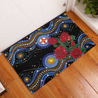 Australia New South Wales Waratahs Rubber Doormat Aboriginal Dot Art