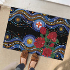 Australia New South Wales Waratahs Rubber Doormat Aboriginal Dot Art