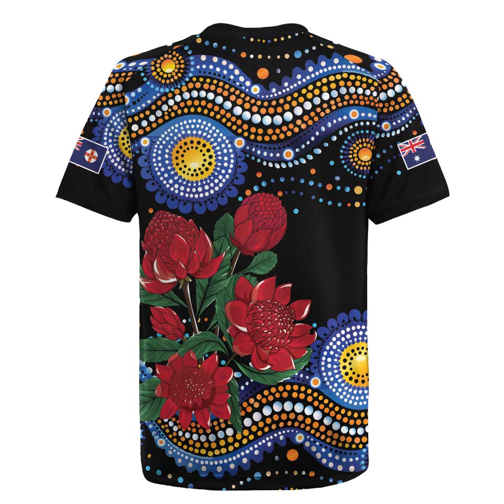 Australia New South Wales Waratahs Rugby Jersey Aboriginal Dot Art