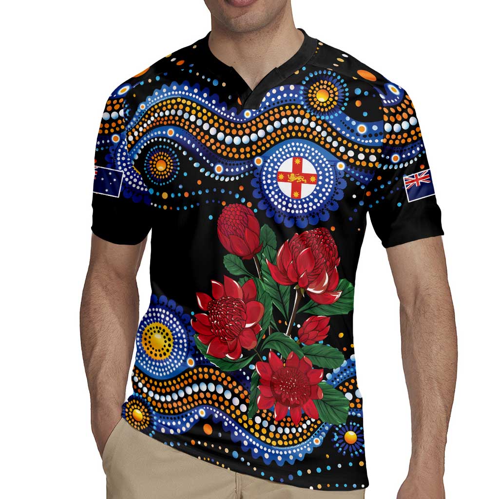 Australia New South Wales Waratahs Rugby Jersey Aboriginal Dot Art