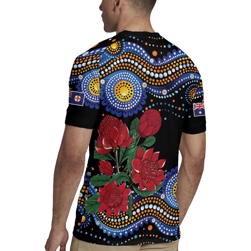 Australia New South Wales Waratahs Rugby Jersey Aboriginal Dot Art