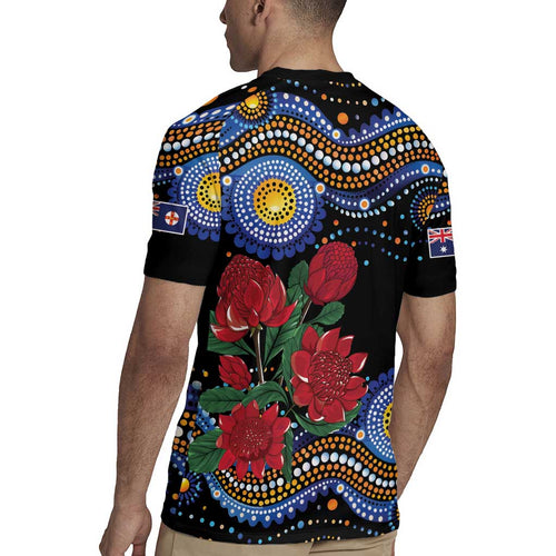 Australia New South Wales Waratahs Rugby Jersey Aboriginal Dot Art