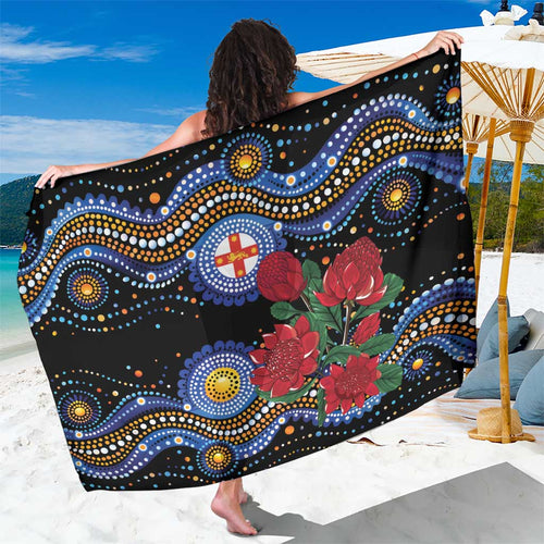 Australia New South Wales Waratahs Sarong Aboriginal Dot Art