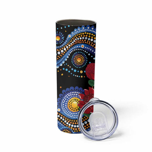 Australia New South Wales Waratahs Skinny Tumbler Aboriginal Dot Art
