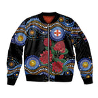 Australia New South Wales Waratahs Sleeve Zip Bomber Jacket Aboriginal Dot Art
