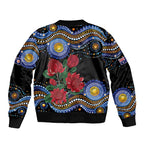 Australia New South Wales Waratahs Sleeve Zip Bomber Jacket Aboriginal Dot Art