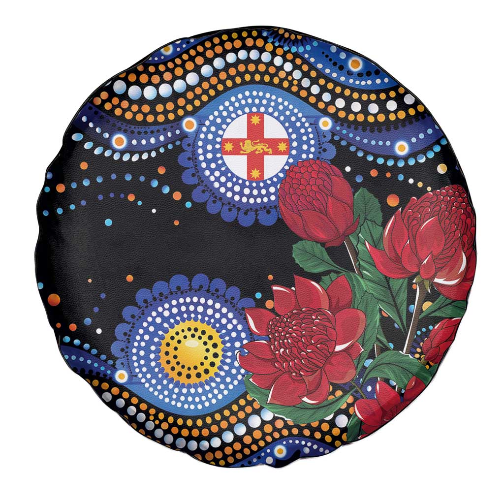 Australia New South Wales Waratahs Spare Tire Cover Aboriginal Dot Art