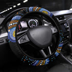 Australia New South Wales Waratahs Steering Wheel Cover Aboriginal Dot Art