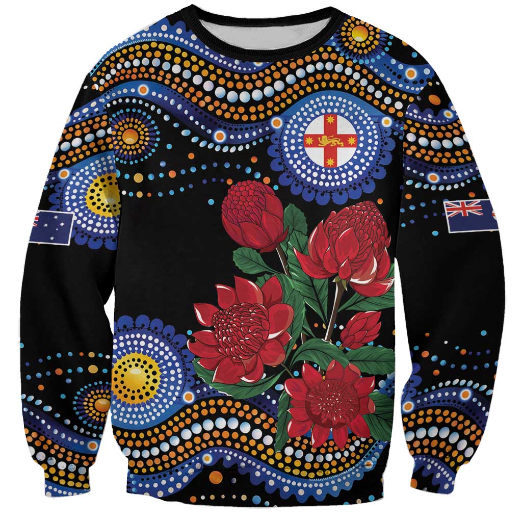 Australia New South Wales Waratahs Sweatshirt Aboriginal Dot Art