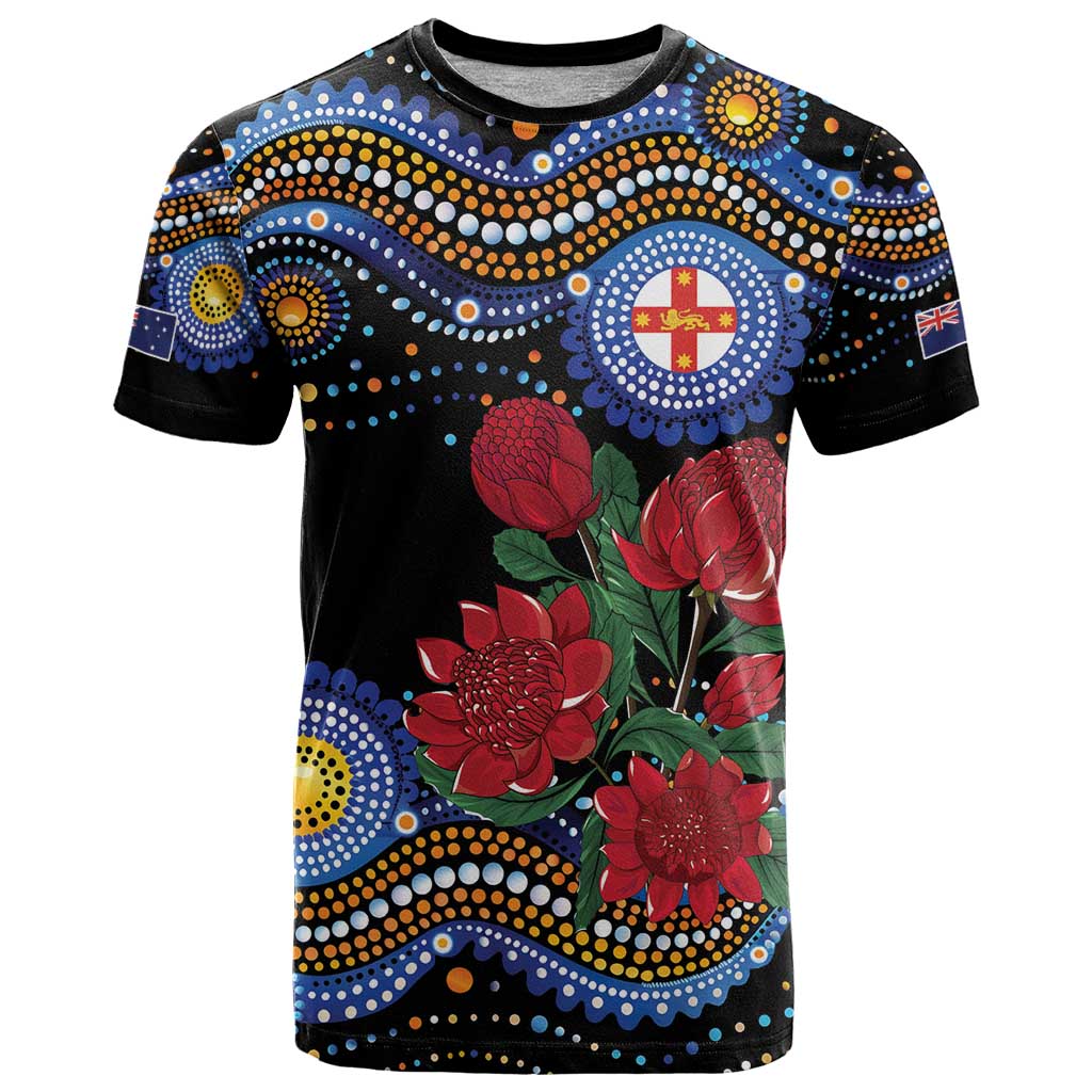 Australia New South Wales Waratahs T Shirt Aboriginal Dot Art