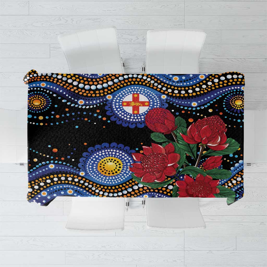 Australia New South Wales Waratahs Tablecloth Aboriginal Dot Art
