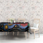 Australia New South Wales Waratahs Tablecloth Aboriginal Dot Art