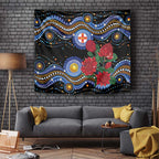 Australia New South Wales Waratahs Tapestry Aboriginal Dot Art