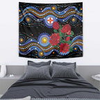 Australia New South Wales Waratahs Tapestry Aboriginal Dot Art