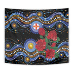Australia New South Wales Waratahs Tapestry Aboriginal Dot Art