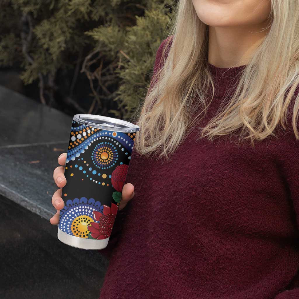 Australia New South Wales Waratahs Tumbler Cup Aboriginal Dot Art