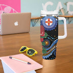 Australia New South Wales Waratahs Tumbler With Handle Aboriginal Dot Art