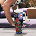 Australia New South Wales Waratahs Tumbler With Handle Aboriginal Dot Art
