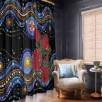 Australia New South Wales Waratahs Window Curtain Aboriginal Dot Art