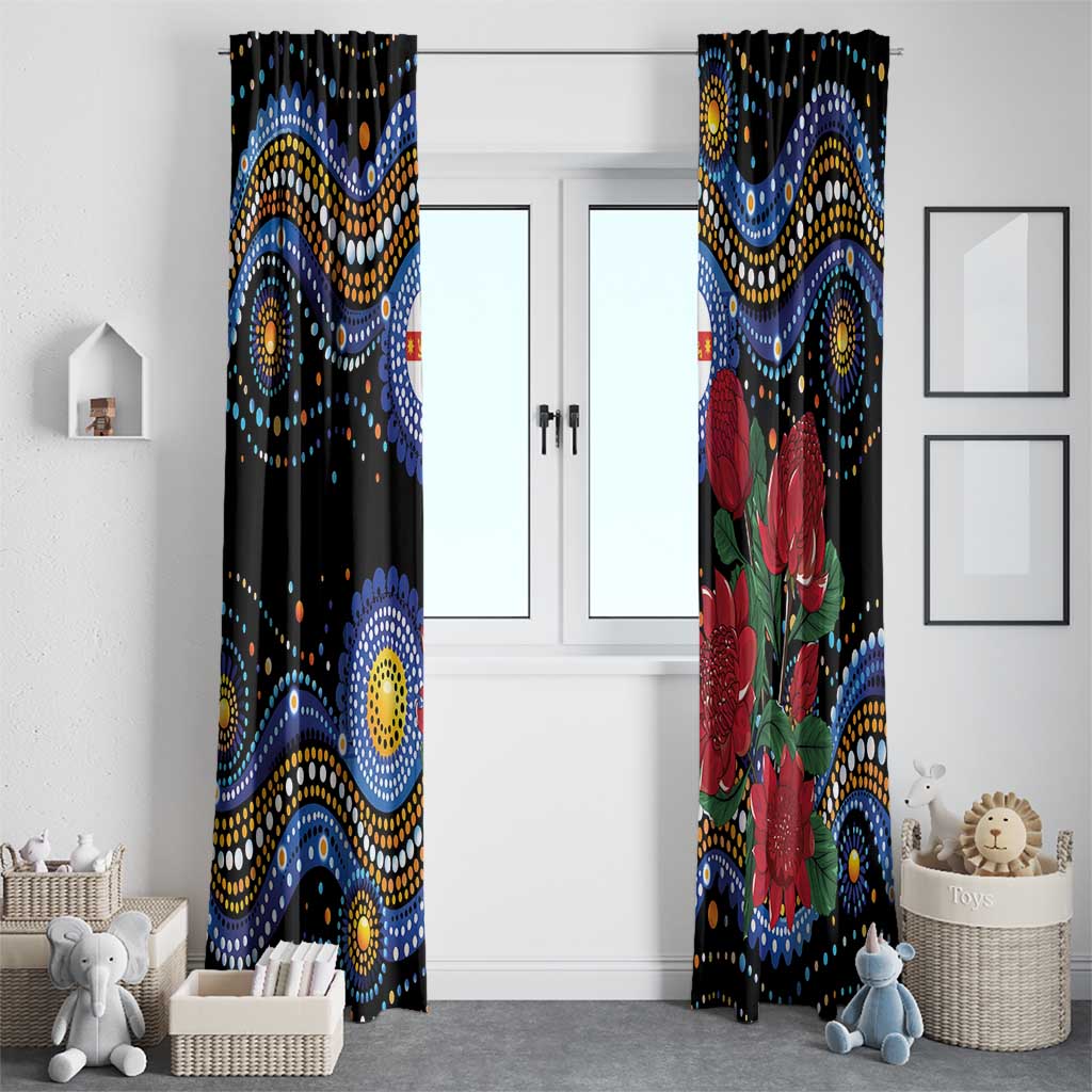 Australia New South Wales Waratahs Window Curtain Aboriginal Dot Art