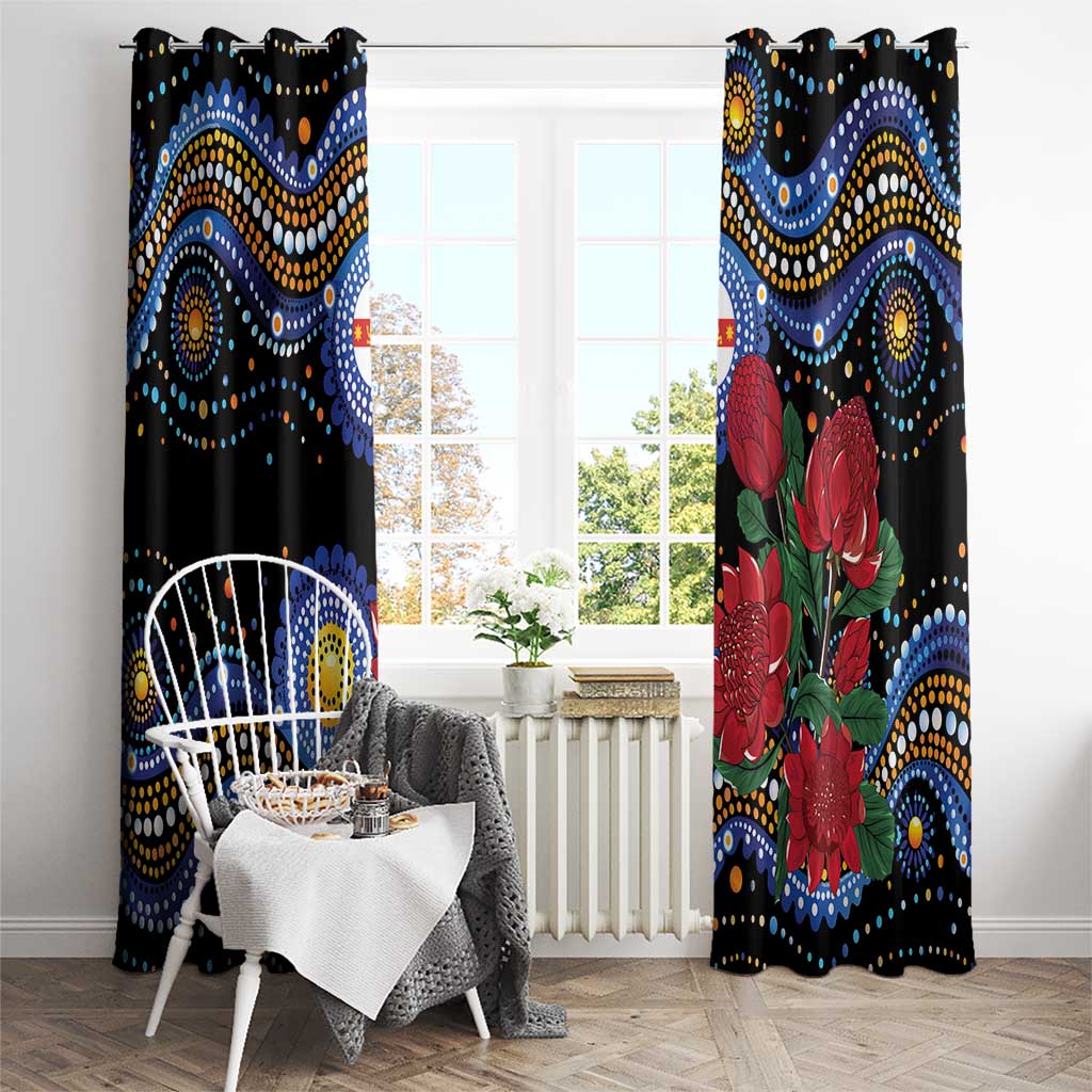 Australia New South Wales Waratahs Window Curtain Aboriginal Dot Art