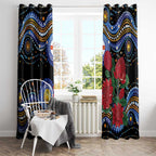 Australia New South Wales Waratahs Window Curtain Aboriginal Dot Art