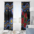 Australia New South Wales Waratahs Window Curtain Aboriginal Dot Art