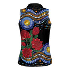 Australia New South Wales Waratahs Women Sleeveless Polo Shirt Aboriginal Dot Art