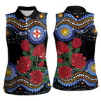 Australia New South Wales Waratahs Women Sleeveless Polo Shirt Aboriginal Dot Art