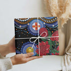 Australia New South Wales Waratahs Wrapping Paper Aboriginal Dot Art - Aussie Hoodie