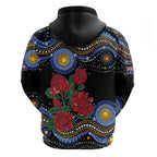 Australia New South Wales Waratahs Zip Hoodie Aboriginal Dot Art