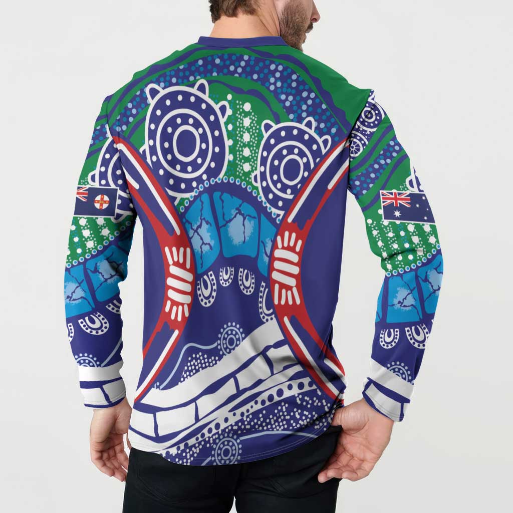 Australia New South Wales Button Sweatshirt NSW Orta Recens Quam Pura Nites