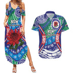 Australia New South Wales Couples Matching Summer Maxi Dress and Hawaiian Shirt NSW Orta Recens Quam Pura Nites