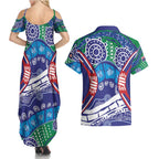 Australia New South Wales Couples Matching Summer Maxi Dress and Hawaiian Shirt NSW Orta Recens Quam Pura Nites