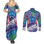 Australia New South Wales Couples Matching Summer Maxi Dress and Long Sleeve Button Shirt NSW Orta Recens Quam Pura Nites