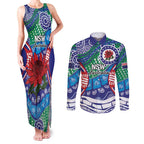 Australia New South Wales Couples Matching Tank Maxi Dress and Long Sleeve Button Shirt NSW Orta Recens Quam Pura Nites