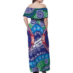 Australia New South Wales Family Matching Off Shoulder Maxi Dress and Hawaiian Shirt NSW Orta Recens Quam Pura Nites
