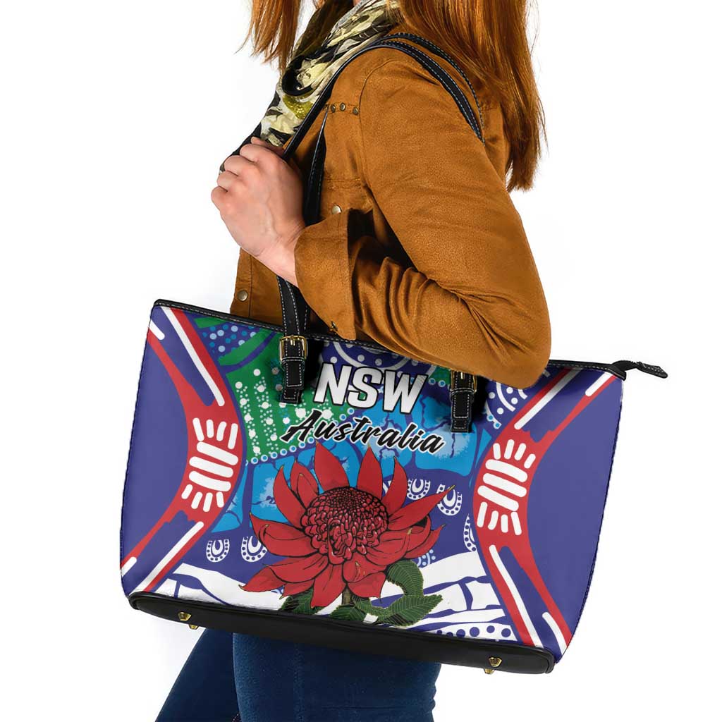 Australia New South Wales Leather Tote Bag NSW Orta Recens Quam Pura Nites