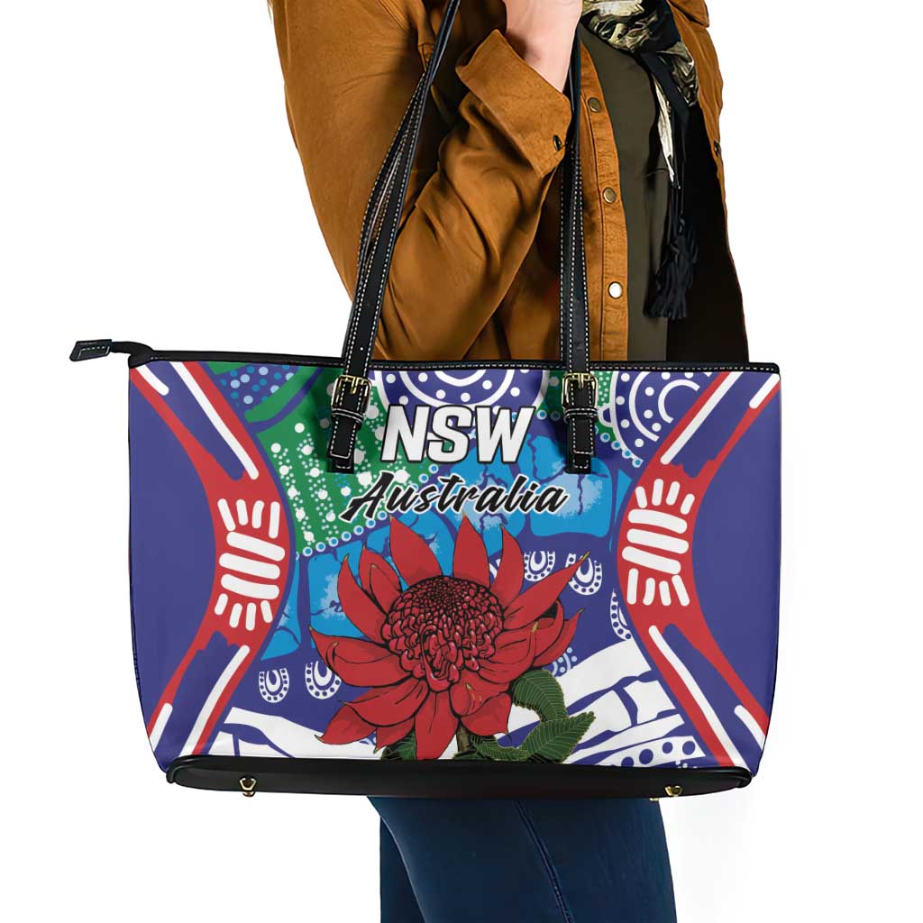 Australia New South Wales Leather Tote Bag NSW Orta Recens Quam Pura Nites