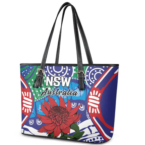 Australia New South Wales Leather Tote Bag NSW Orta Recens Quam Pura Nites
