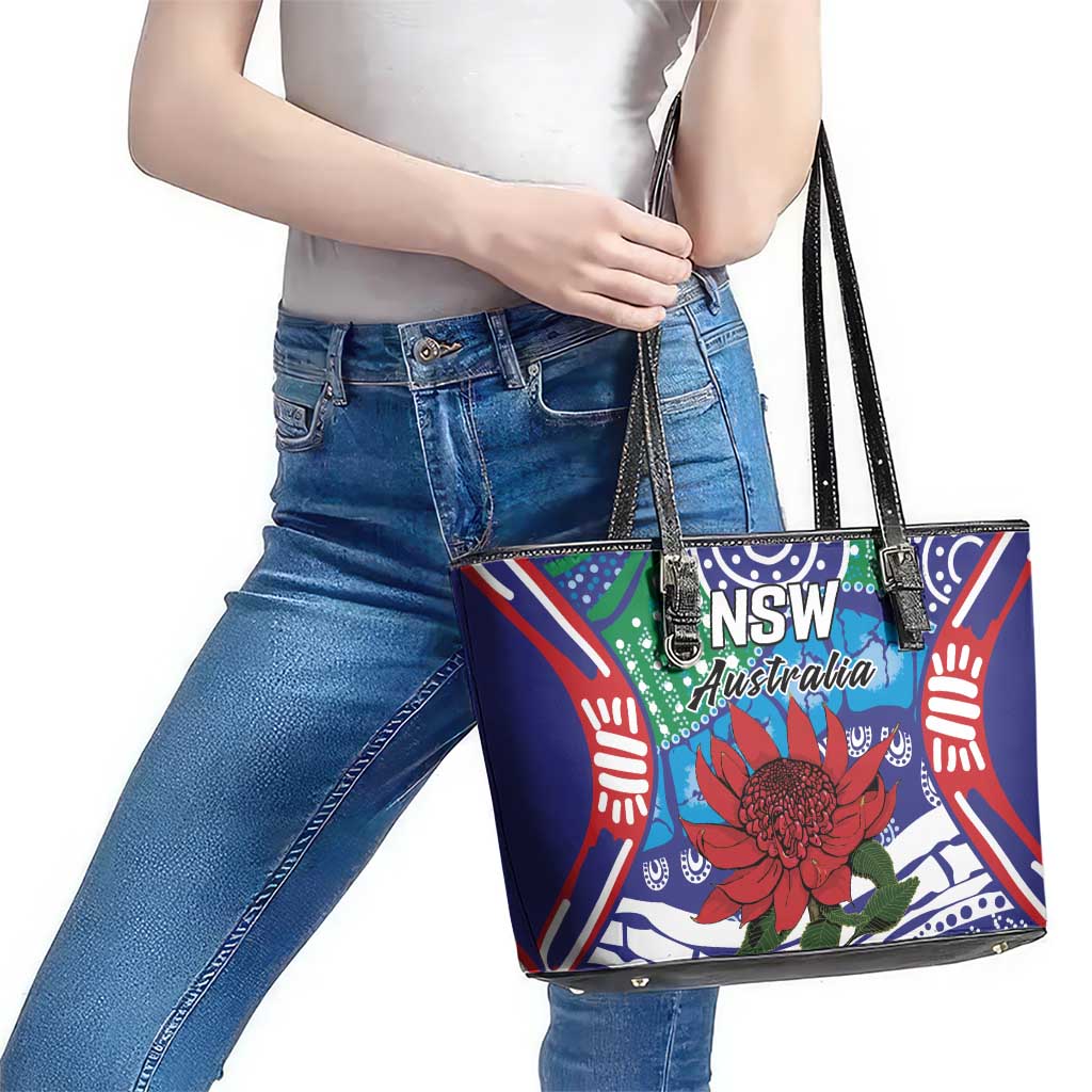 Australia New South Wales Leather Tote Bag NSW Orta Recens Quam Pura Nites