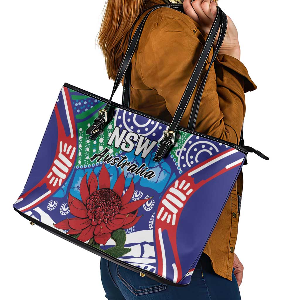 Australia New South Wales Leather Tote Bag NSW Orta Recens Quam Pura Nites