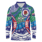 Australia New South Wales Long Sleeve Polo Shirt NSW Orta Recens Quam Pura Nites