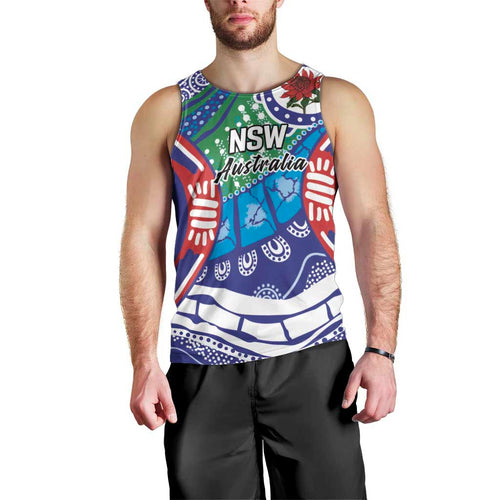 Australia New South Wales Men Tank Top NSW Orta Recens Quam Pura Nites