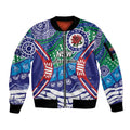 Australia New South Wales Sleeve Zip Bomber Jacket NSW Orta Recens Quam Pura Nites